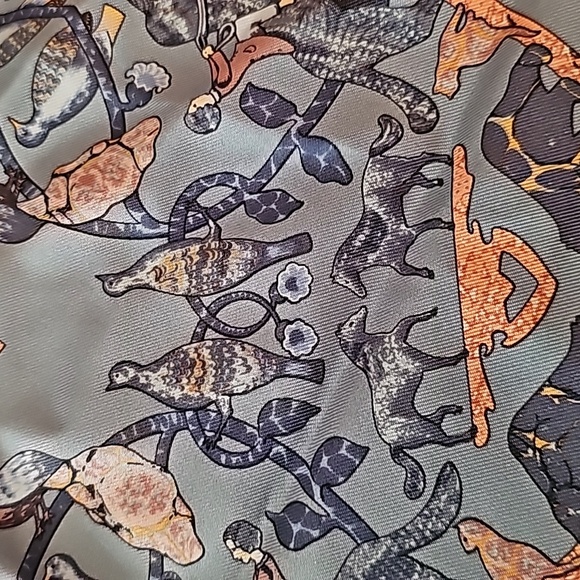 Hermes fabric square/scarf Early America with box - Picture 5 of 9